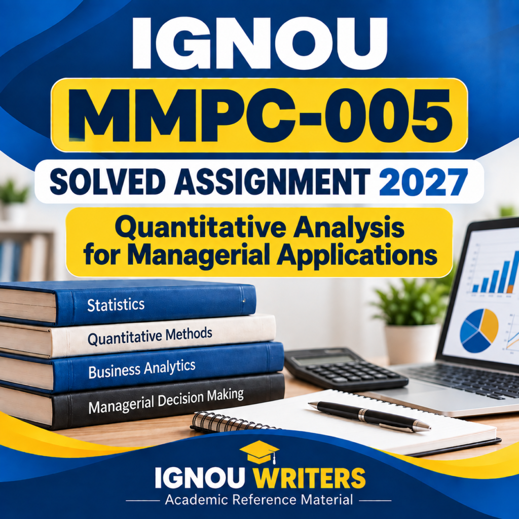 IGNOU MMPC-005 Solved Assignment 2027