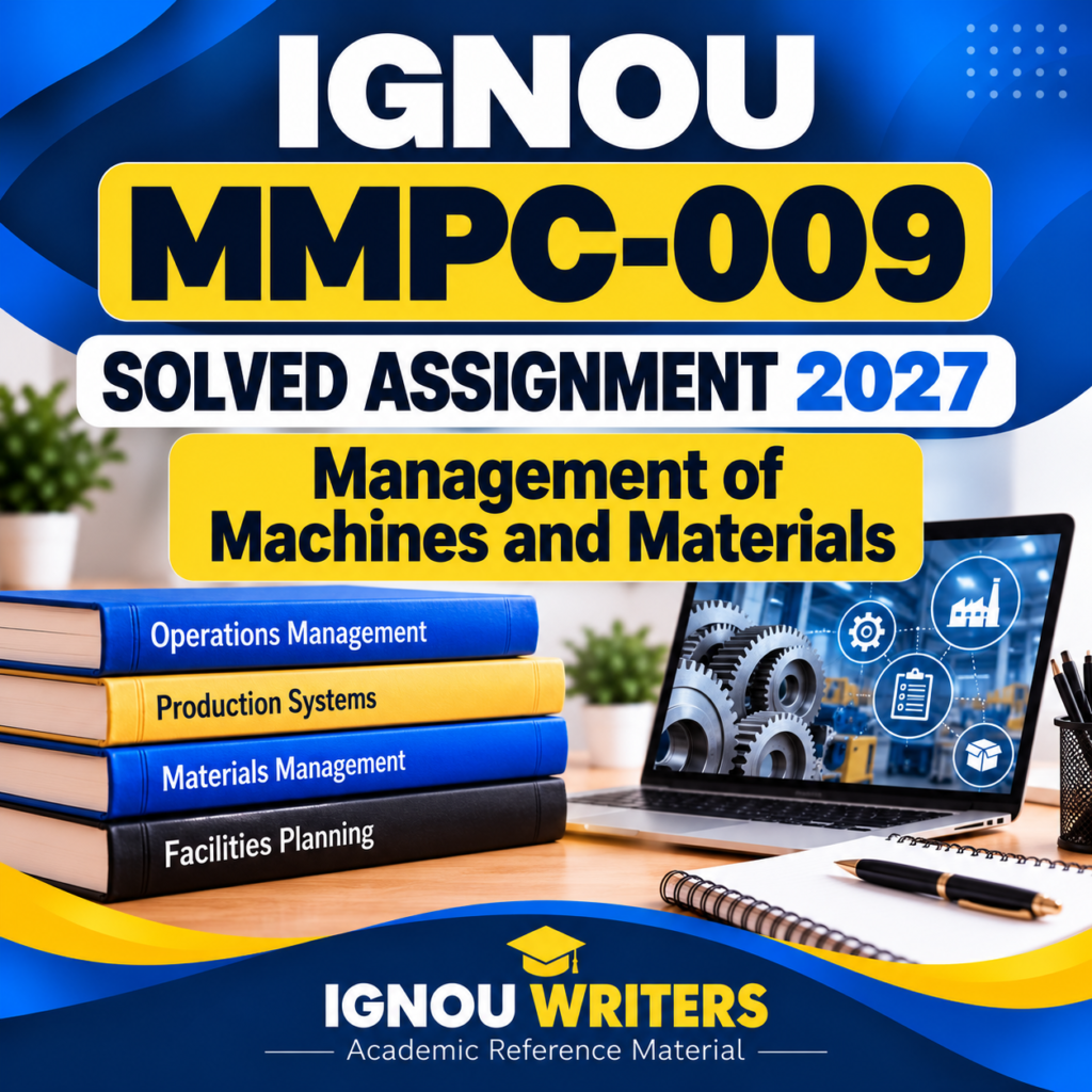 IGNOU MMPC-008 Solved Assignment 2027 – Information Systems for Managers
