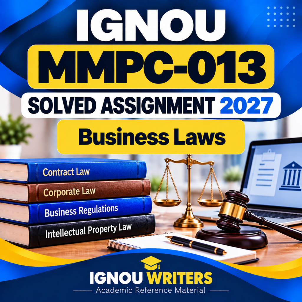 IGNOU MMPC-013 Solved Assignment 2027 – Strategic Management