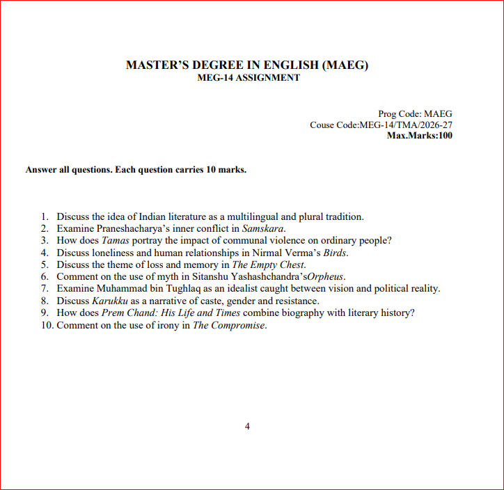 IGNOU MEG-14 SOLVED ASSIGNMENTS 2027 (ENG) - Image 2